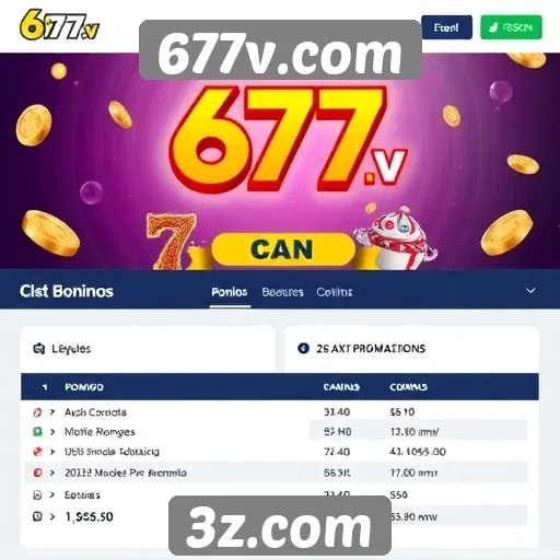 Promos e bônus disponíveis no 677v.com